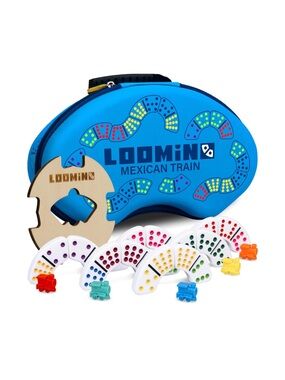 Loomino Mexican Train Domino Set with Case